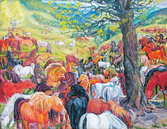 Fedor Manaylo – art – paintings – painting – artwork - rusyn culture - ruthenian art - museum collection – interior design - fine art - Carpatho-Rusyn – artist - Herd