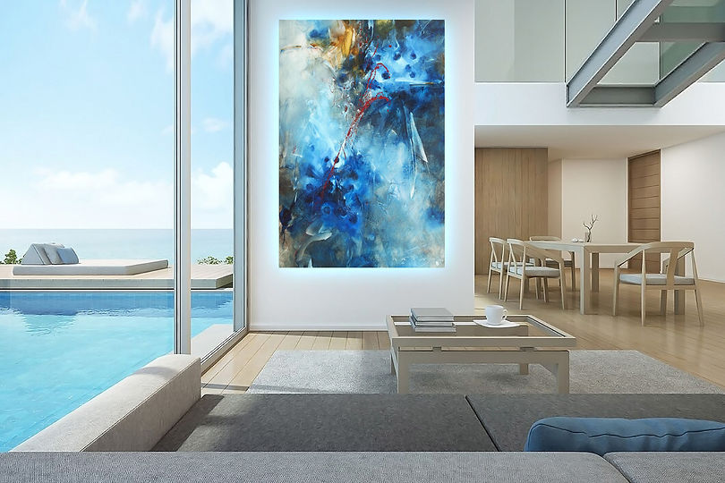 Paintings for sale - Art - Andrew Manaylo paintings - "Côte d'Azur 985" - abstract art - interior design - Festmény – Manajló András festmények – absztrakt festmény – lakberendezés - eladó festmények