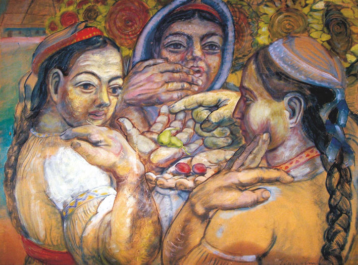 Fedor Manaylo – art – paintings – painting – artwork - rusyn culture - ruthenian art - museum collection – interior design - fine art - Carpatho-Rusyn – artist - Neighbor Women