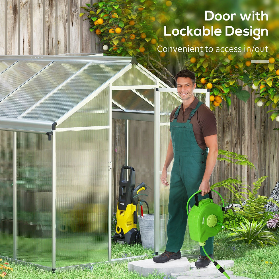 Thumbnail: Jack Polycarbonate Greenhouse with Rain Gutters, Large Walk-In Green House