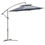 Thumbnail: 2.7m Garden Banana Parasol Cantilever Umbrella with Crank Handle, Double Tier 