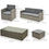 Thumbnail: Oscar 6-Seater Outdoor Garden Rattan Furniture Set w/ Table-Grey