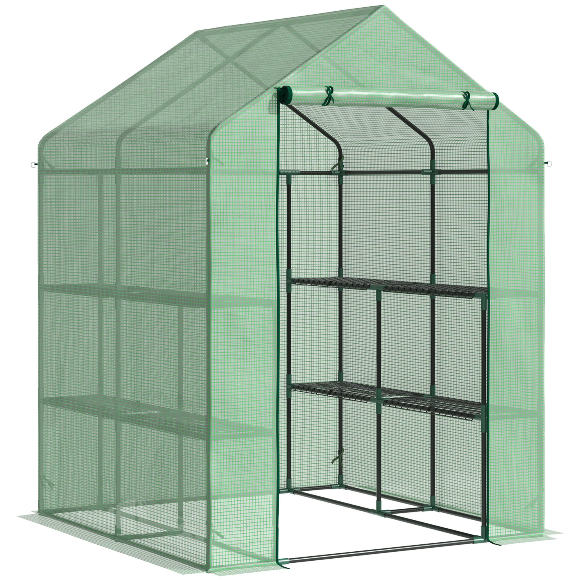 Lean to Greenhouses with Shelves Polytunnel Steeple Green house Grow House Remov