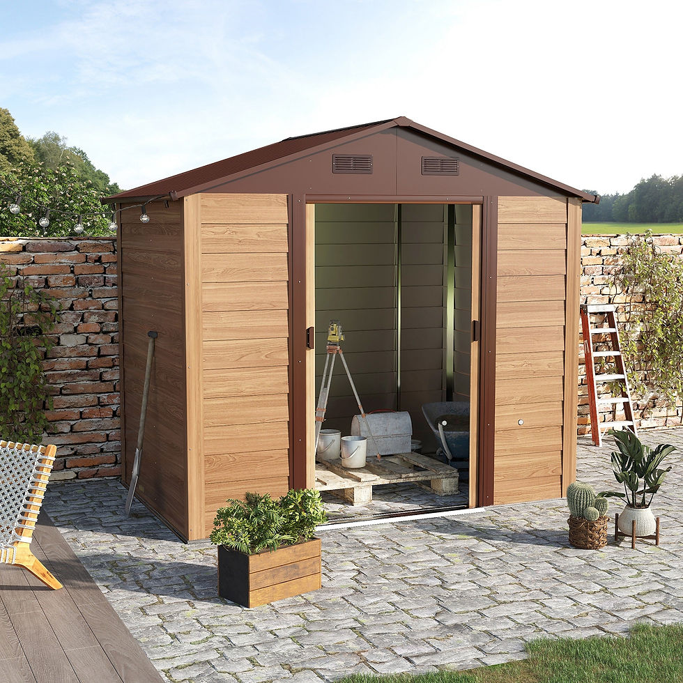 Thumbnail: Bella Metal Garden Storage Shed Apex Store for Gardening Tool