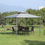 Thumbnail: 2-Tier Roof Gazebo, 300Lx300Wx264H cm, Steel Frame-Black/Grey