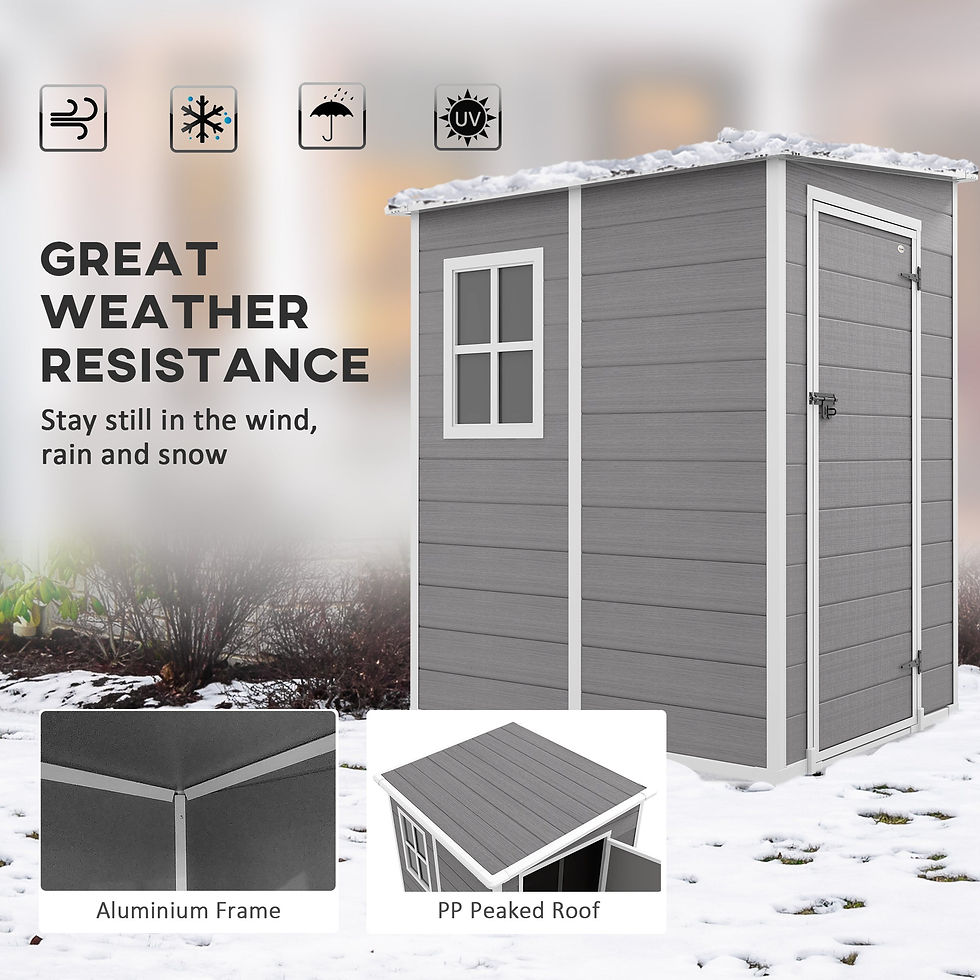 Thumbnail: 4'x5' Garden Storage Shed, Lean to Shed, Lockable Garden Shed with Window, Vent 