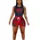 Thumbnail: Women sleeveless plaid print summer yoga sets plus size shorts sets