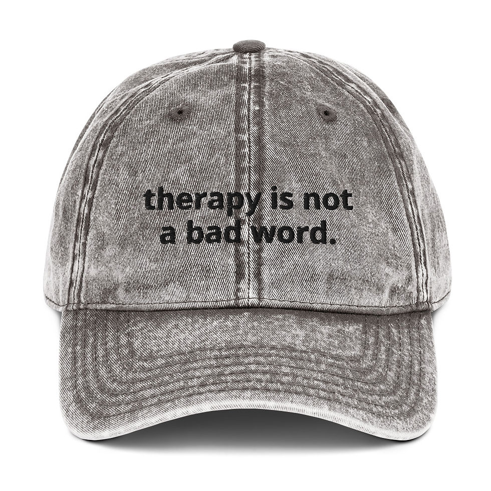 Thumbnail: Therapy Vintage Twill Cap black text