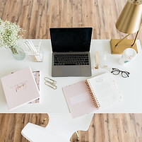 computer on desk representing corporate mindfulness