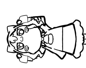 Little girl with donut