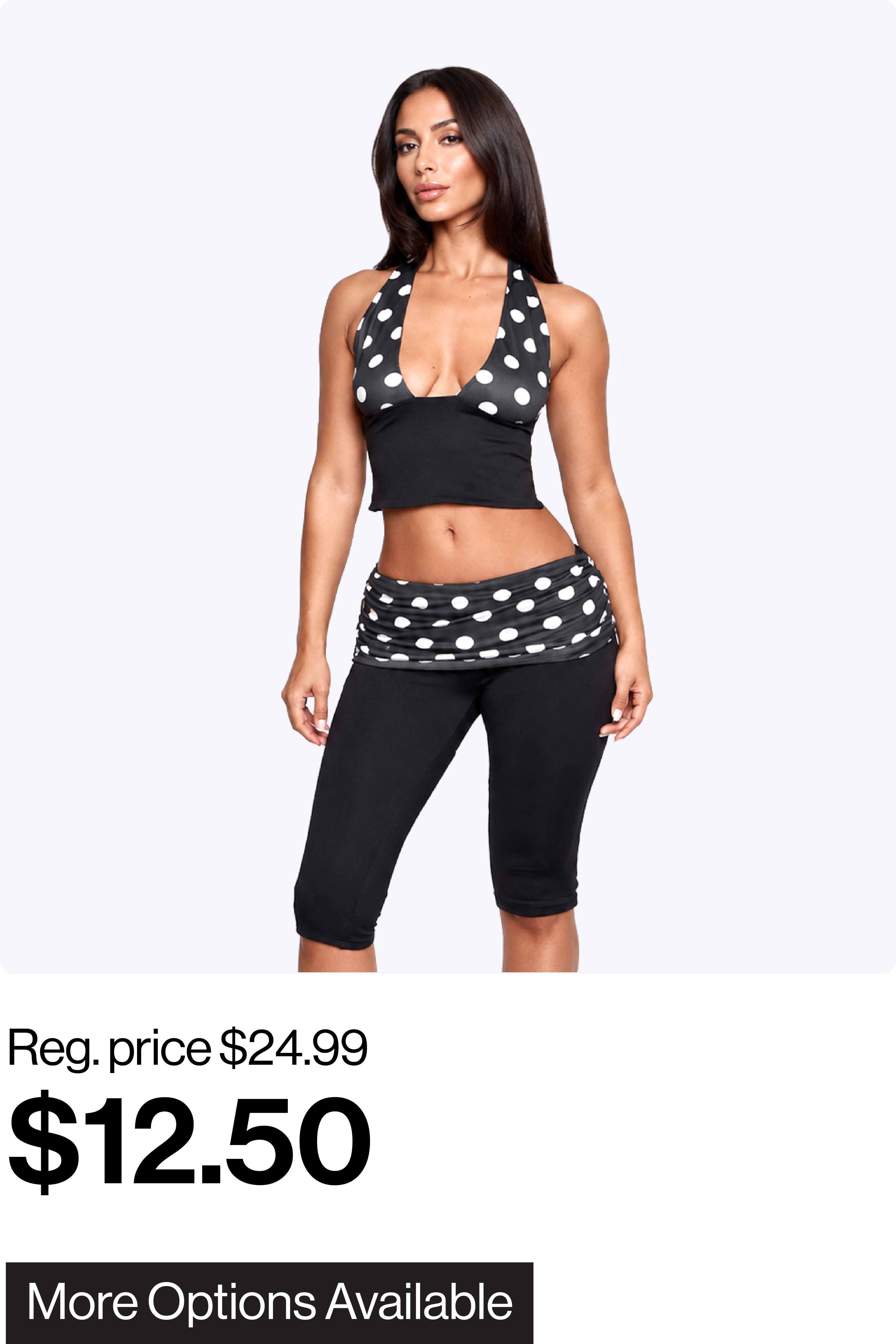 Polka Dot Capri Pants Set
