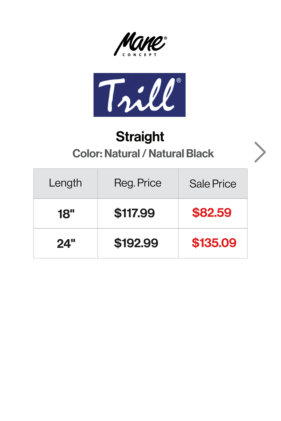 Thumbnail: MANE CONCEPT Trill Handtied U-Part Wig 18" / 24"