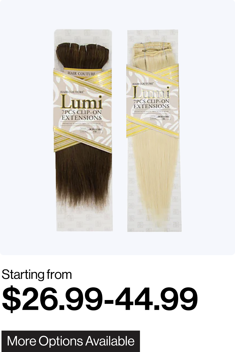 Thumbnail: HAIR COUTURE Lumi 7pcs Clip-On Extensions 10" / 12" / 14"