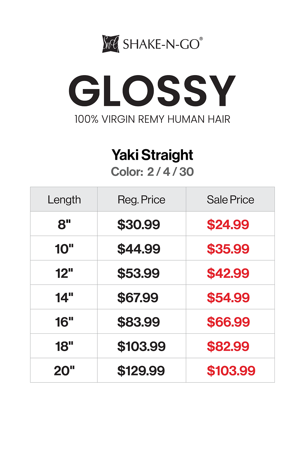 Thumbnail: SHAKE N GO Glossy Yaky Straight