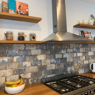 floating timber shelf