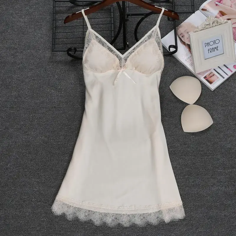 Thumbnail: Sexy Womens Night Robe Strap Top Pajamas Suit Summer Two Piec Sleepwear Sets