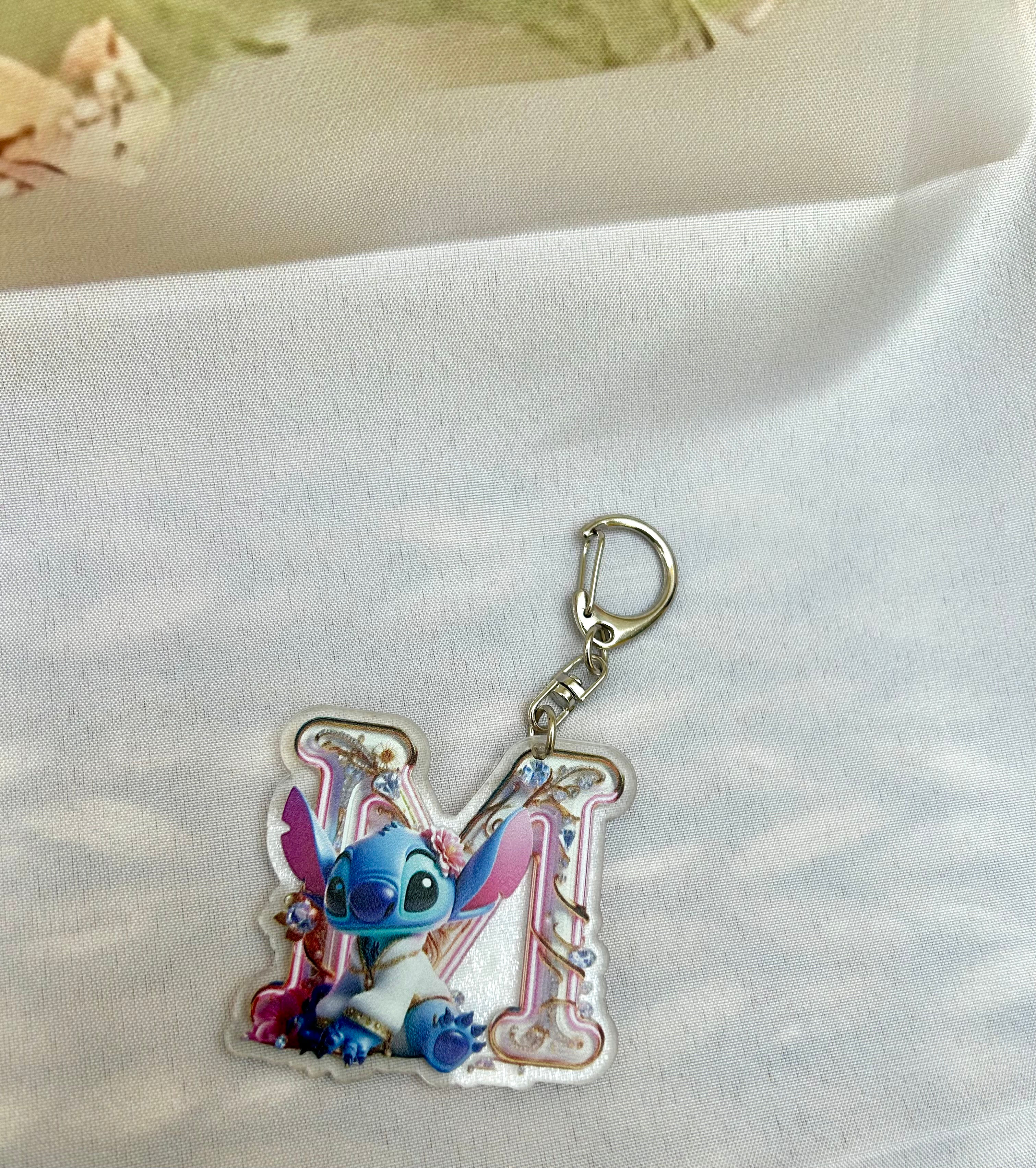 Disney Stitch Acrylic Keychain - Letter M