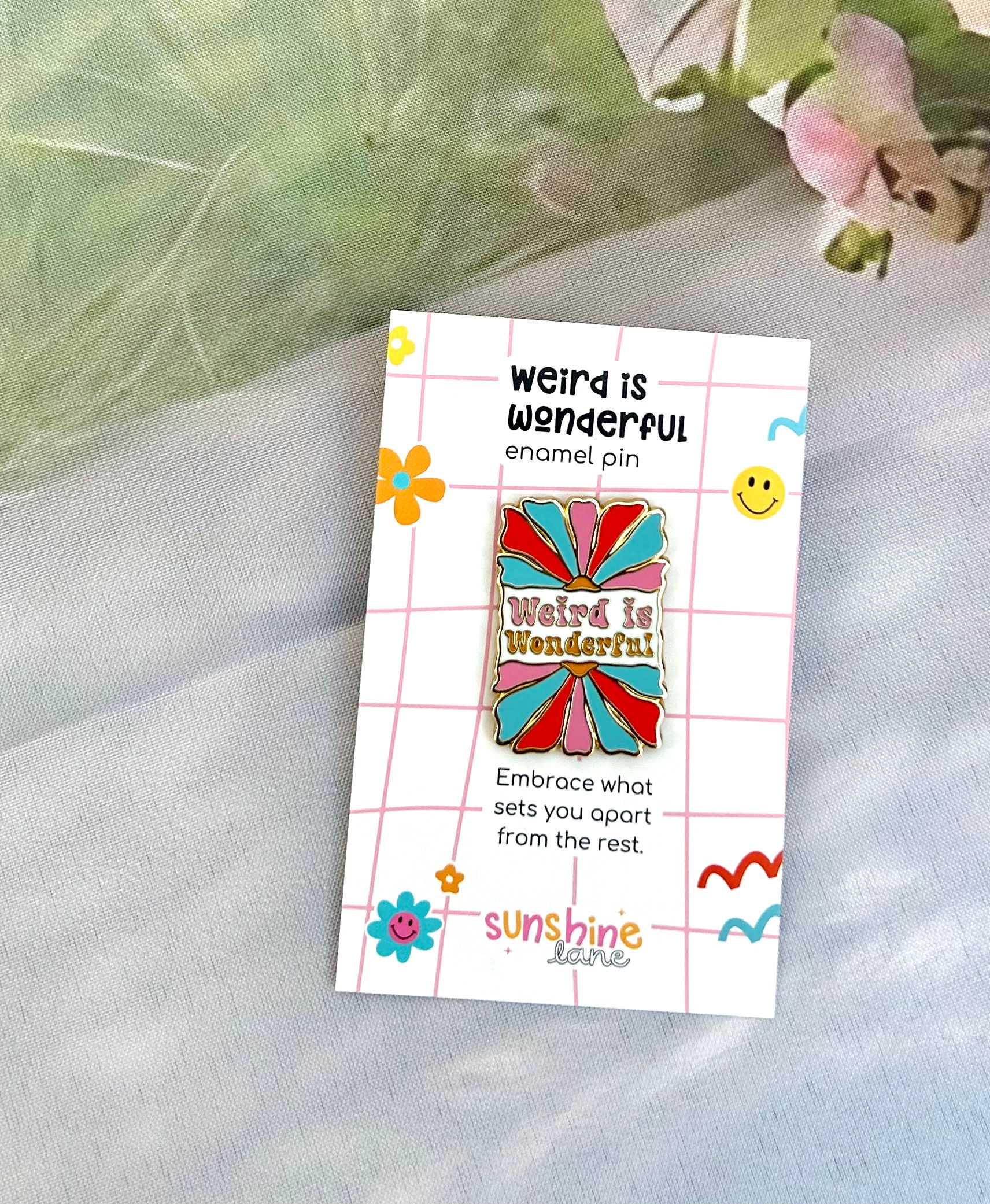 Weird is Wonderful Retro Enamel Pin