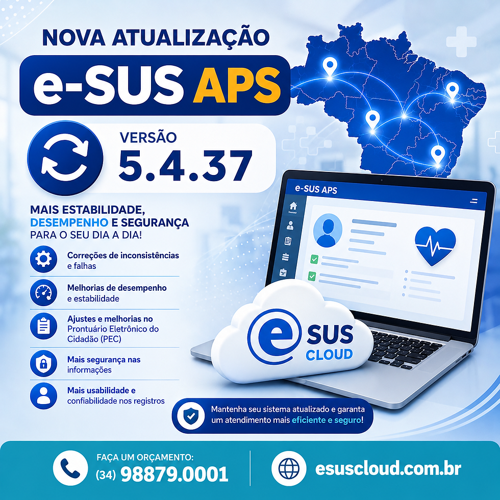 Nova atualização do e-SUS APS 5.4.37: confira as melhorias, correções e novidades da versão