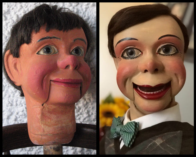 Theodore Mack antique professional ventriloquist dummy puppet figure