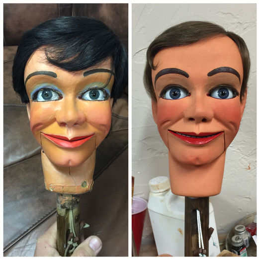 Frank Marshall antique professional ventriloquist dummy puppet figure