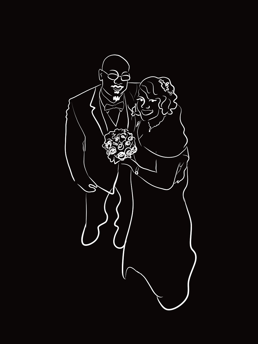 Wedding line art