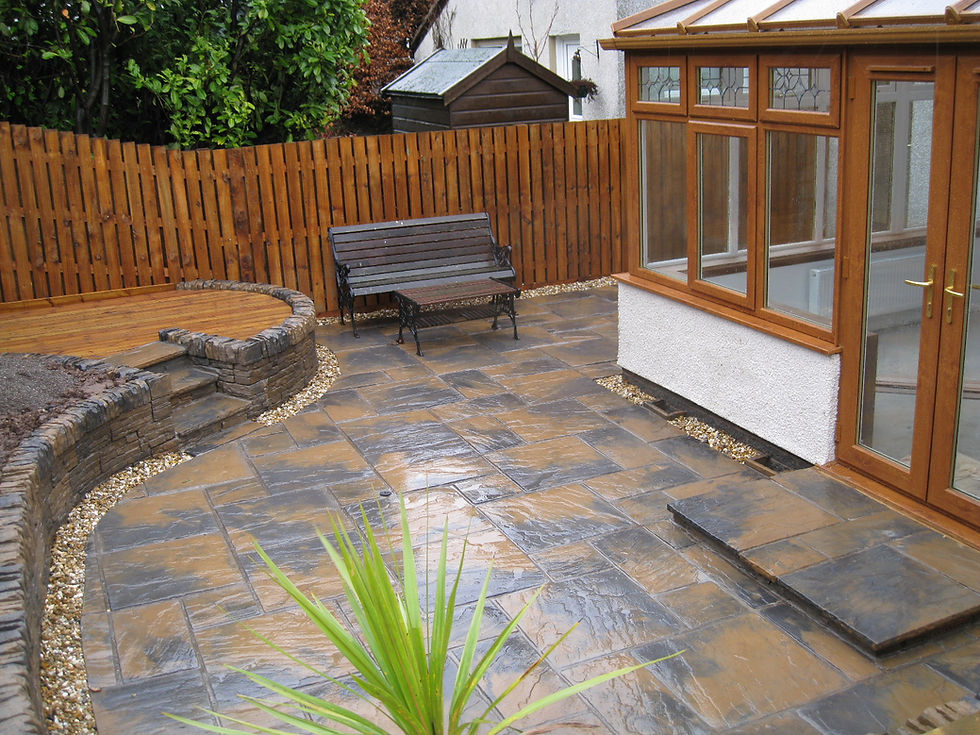 curved walls & paving