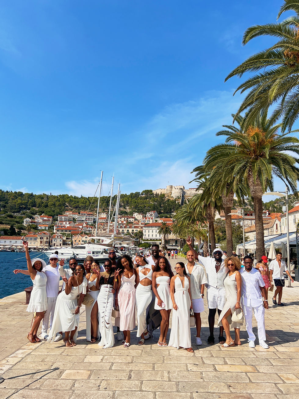 Black excellence in all white in croatia by Bryan Michael Ham