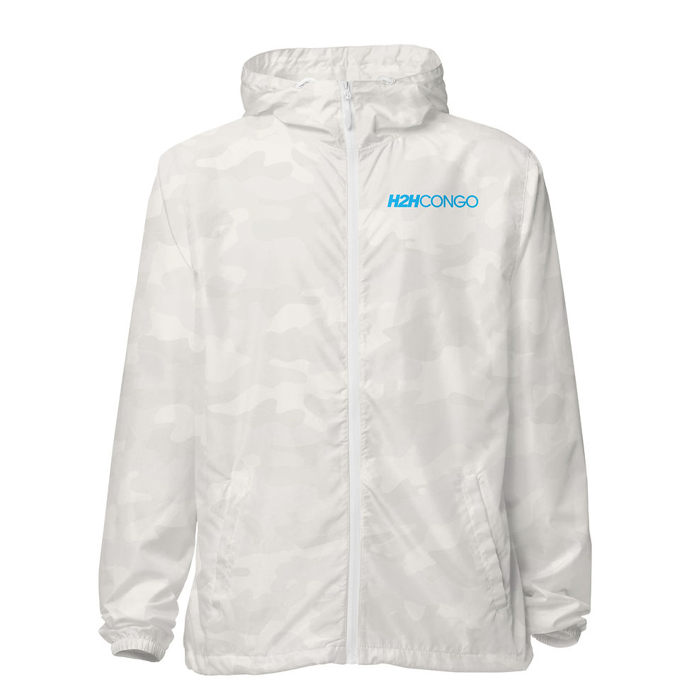 Miniature : Blue H2H Congo Motema Na Motema Unisex Zip-up Windbreaker