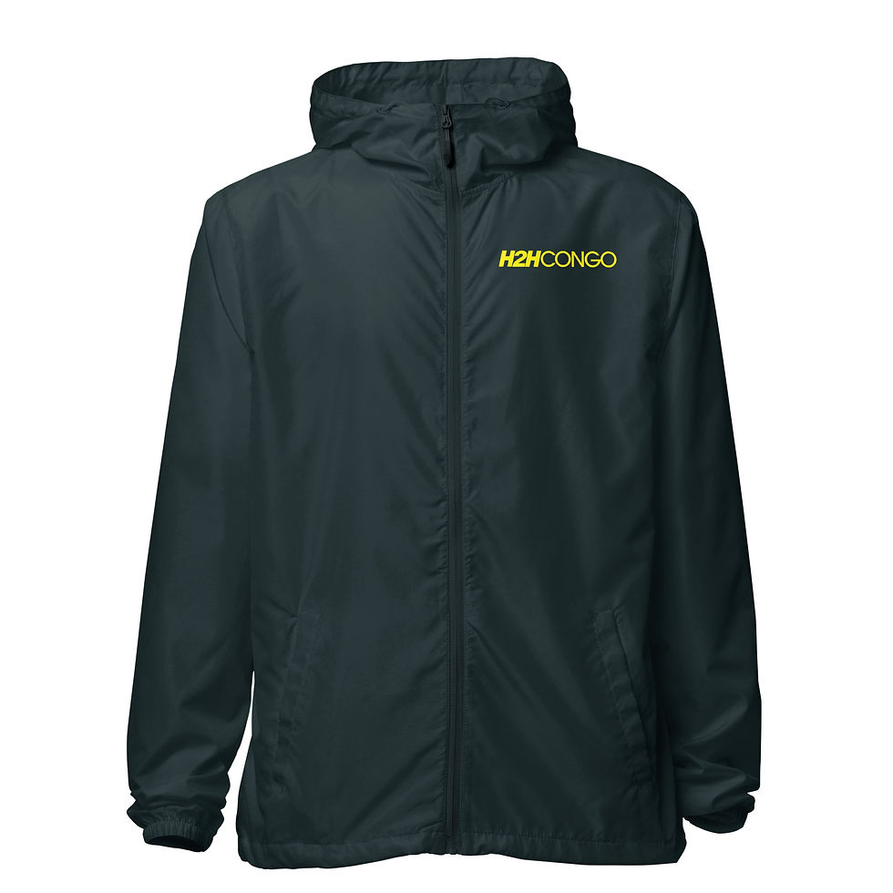 Thumbnail: Yellow H2H Congo Motema Na Motema Unisex Zip-up Windbreaker
