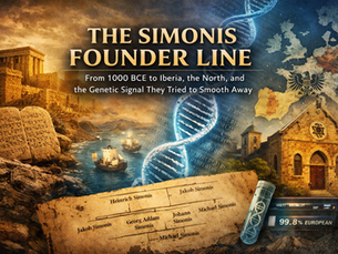 The Simonis Founder Line: From 1000 BCE to Iberia, the North, and the Genetic Signal They Tried to Smooth Away