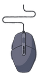 Grey computer mouse