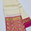 Thumbnail: Pink colour with cream colour Kanchipuram pure silk saree 