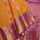 Thumbnail: Magenta with golden mustard colour kanchipuram pure silk saree 