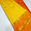 Thumbnail: Orange colour with golden yellow colour Kanchipuram pure silk saree 