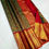 Thumbnail: Maroon colour with green kanchipuram pure silk saree 