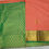 Thumbnail: Green with salmon colour kanchipuram soft silk saree 