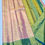 Thumbnail: Green colour with onion pink colour Kanchipuram bridal saree