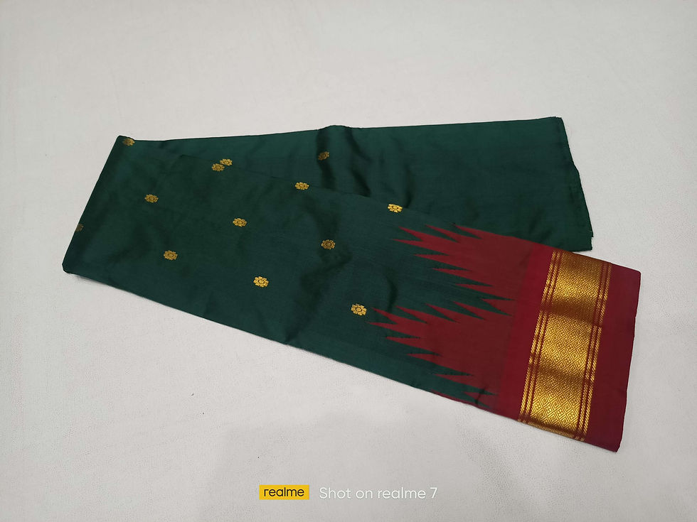 Thumbnail: Maroon colour with D colour kanchipuram pure silk saree 