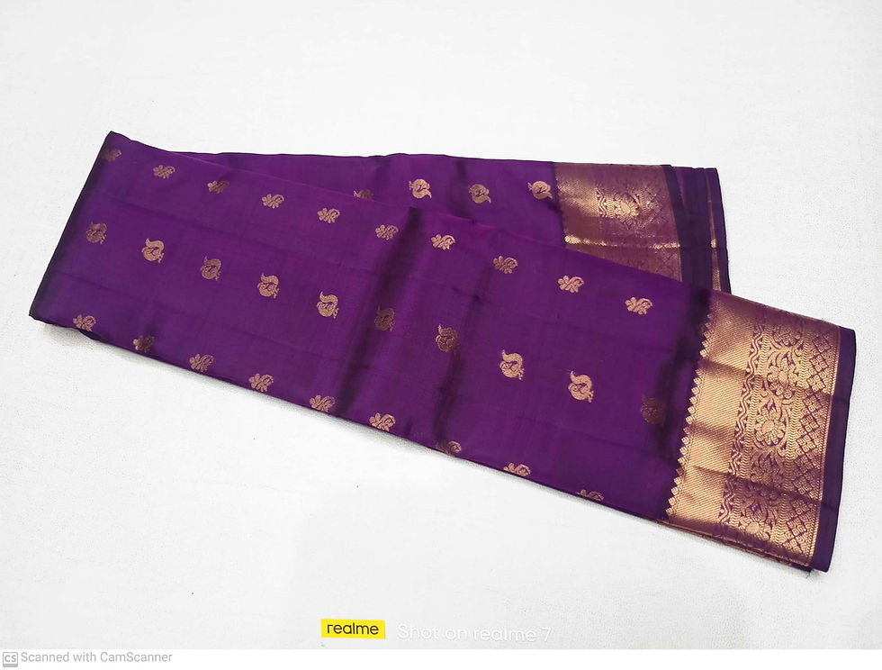 Thumbnail: Purple colour kanchipuram pure silk saree 