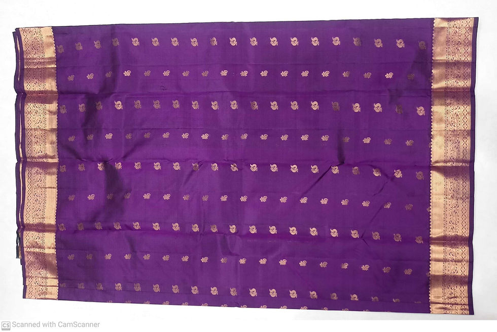Thumbnail: Purple colour kanchipuram pure silk saree 