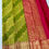 Thumbnail: Pink colour with mint green colour Kanchipuram pattu saree