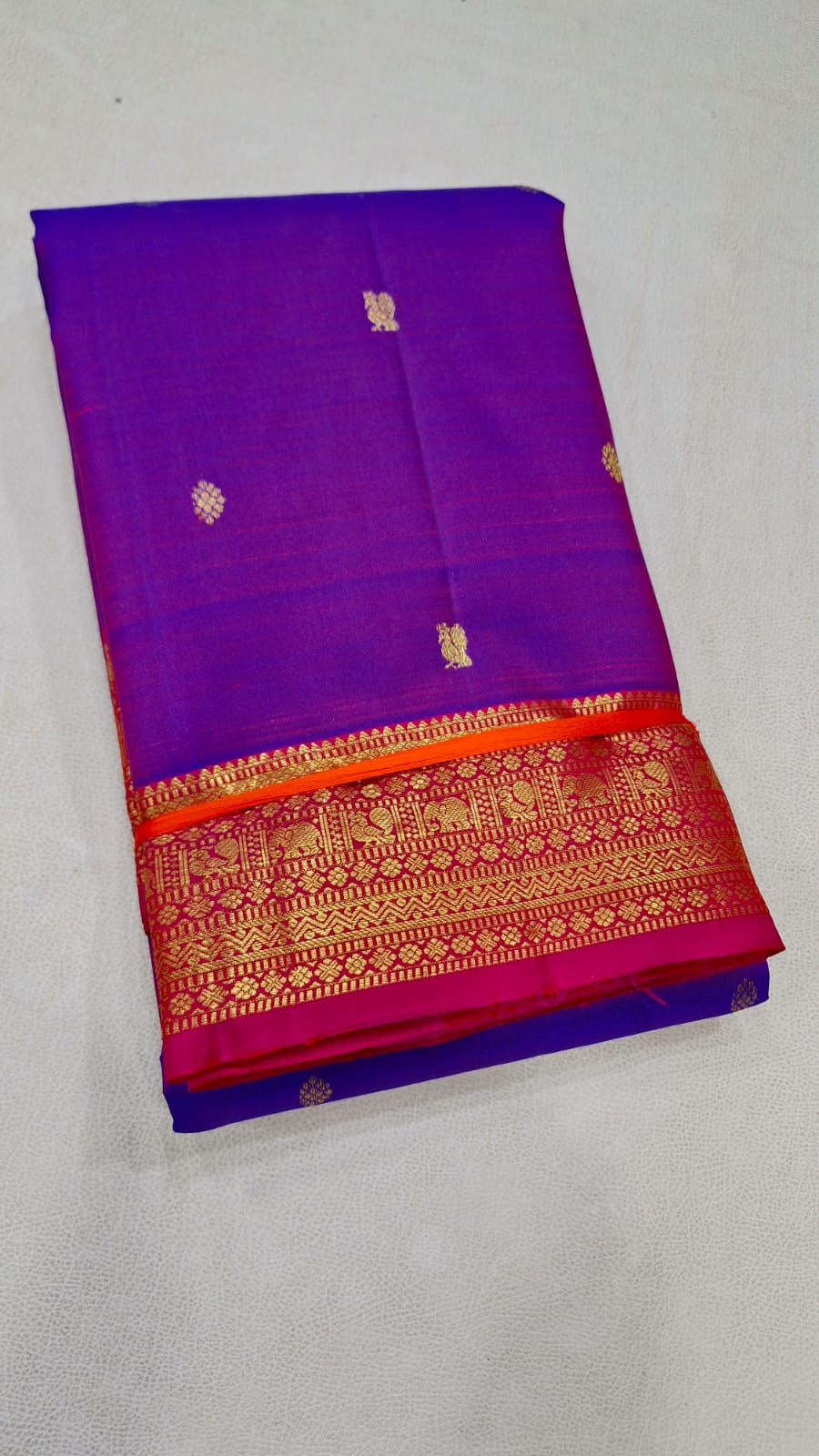 Thumbnail: Pink colour with vadavalli colour Kanchipuram pure silk saree 