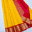 Thumbnail: Red colour with mango colour Kanchipuram pure silk saree 