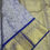 Thumbnail: Blue with silver blue colour kanchipuram bridal silk Saree 