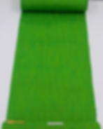 vintage japanese nishijin ori nagoya obi silk fabric mingei textile handwoven bright green mawata tsumugi ikat by the metre