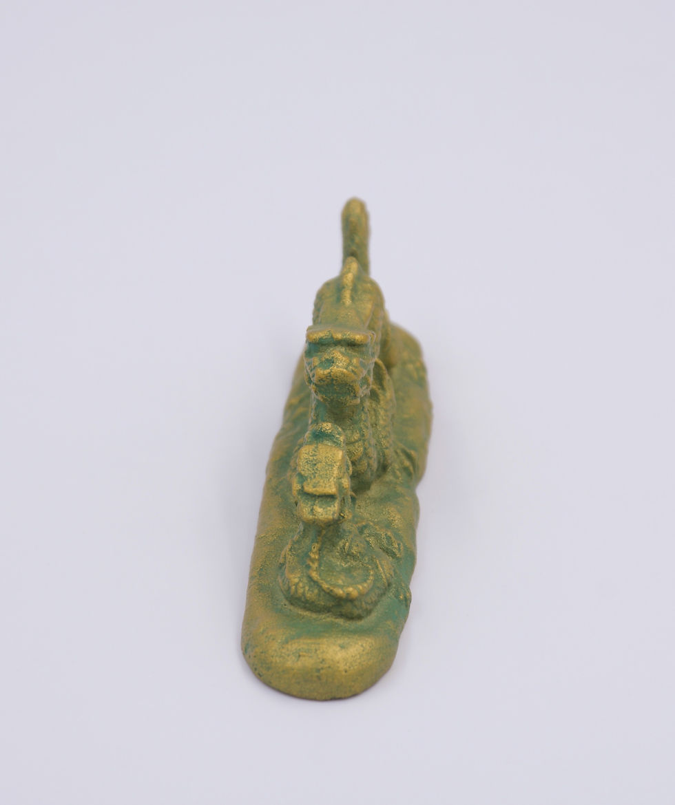 Thumbnail: RYU Japanese Paperweight Dragon Cast Iron Nanbu Nambu Bunchin Figurine Okimono