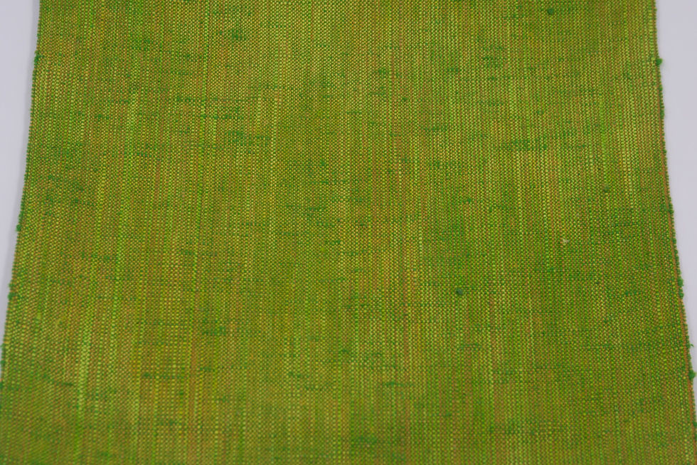 vintage japanese silk nagoya obi fabric nishijin ori grass green tsumugi handwoven abstract ikat folk textile by the yard