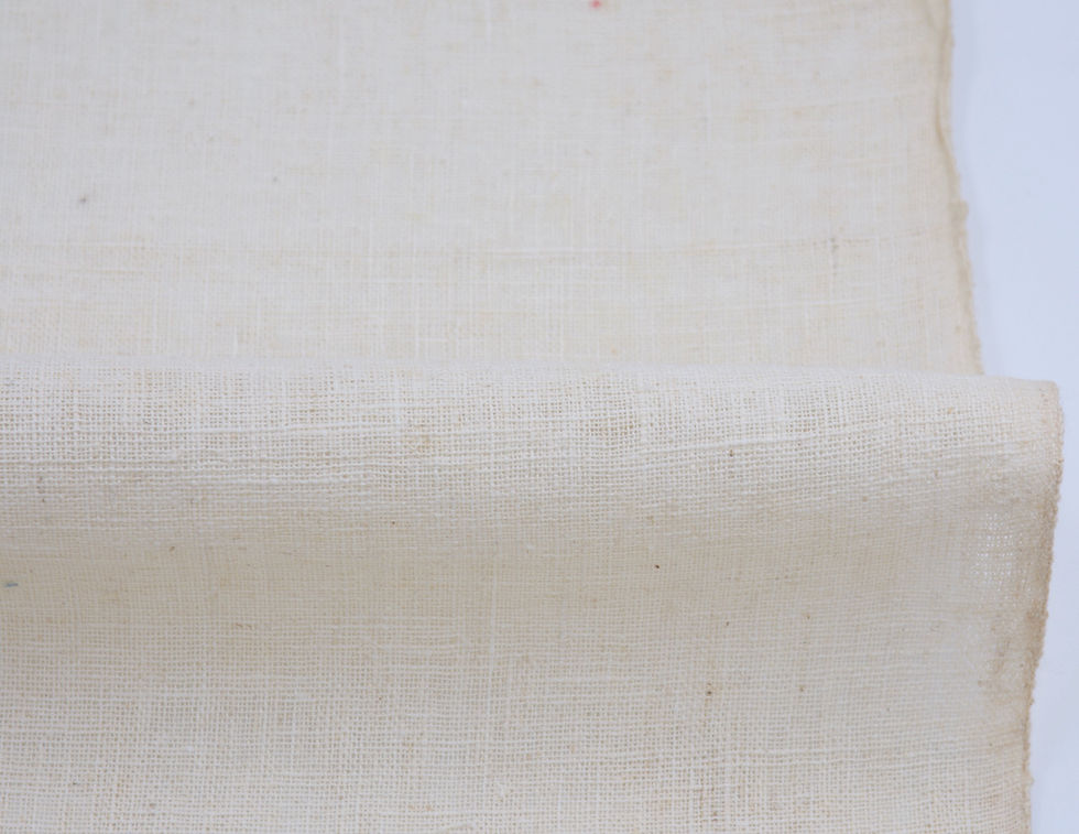Thumbnail: HEMP Japanese Noren Fabric Kaya Asa Textile Cloth Unbleached White Curtain Blind