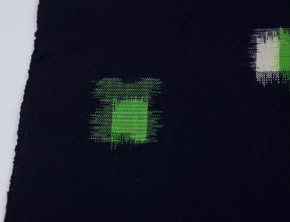 Thumbnail: vintage japanese isesaki kasuri high grade a rank wool fabric dark blue handwoven Kinzan gold mine Aizome mingei ikat textile